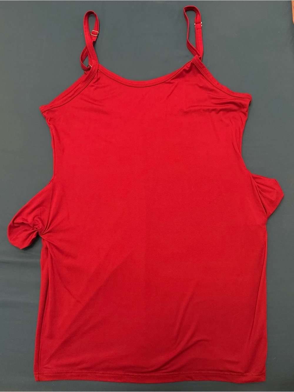 SHEIN Burgundy Adjustable Strap Camisole Tank Dress